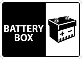 symbol batteri tecken batteri låda på vit bakgrund vektor