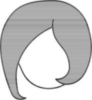 illustration av Jungfrun zodiaken ikon i grå och vit Färg. vektor