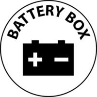 Symbol Batterie Zeichen Batterie Box auf Weiß Hintergrund vektor