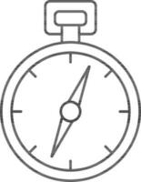 Kompass Symbol im schwarz Linie Kunst. vektor