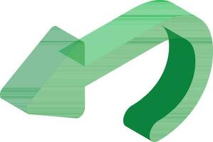 3d Illustration von links Pfeil Symbol im Grün Farbe. vektor