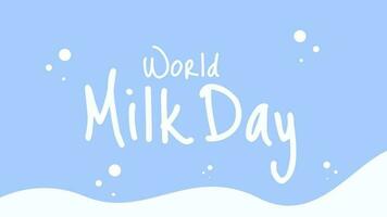 Vektor Illustration von Welt Milch Tag Banner Design isoliert auf Licht Blau Hintergrund