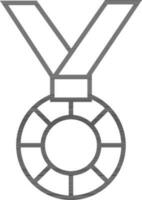 Medaille Symbol oder Symbol im Linie Kunst. vektor