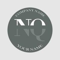 Initiale nq Logo Brief Monogramm Luxus Hand gezeichnet vektor