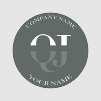 Initiale qj Logo Brief Monogramm Luxus Hand gezeichnet vektor