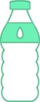 Grün und Weiß Farbe Wasser Flasche Symbol. vektor