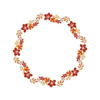 vektor ram höst bukett krans. orange blad, bär isolerad på vit bakgrund. perfekt för säsongsferier, tacksägelsedag