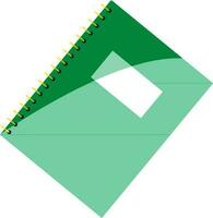 Notizbuch Element im Grün Farbe. vektor