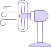Illustration von Tabelle Ventilator Symbol im lila und Weiß Farbe. vektor