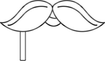 Schnurrbart Stock Symbol im eben Stil. vektor