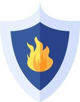 brand skydda ikon i blå och gul Färg. vektor