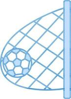 Fußball Tor Symbol im Blau und Weiß Farbe. vektor