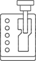 schwarz Gliederung automatisch Getriebe Symbol oder Symbol. vektor