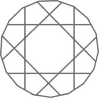 alexandrit pärla ikon i svart linje konst. vektor