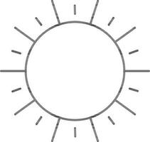 schwarz Gliederung Illustration von Sonne Symbol. vektor