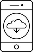 Wolke Computing im Smartphone Symbol. vektor