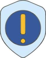 Warnung Schild Symbol im Blau und Gelb Farbe. vektor