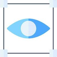 Blau Vision oder Auge Auswahl Symbol. vektor