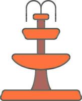 zwei Tier Brunnen Symbol im Orange und braun Farbe. vektor