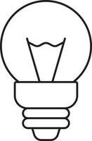 illustration av led Glödlampa ikon i linje konst. vektor