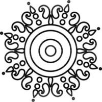 Mandala Symbol im eben Stil. vektor