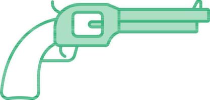isoliert Pistole Symbol im Grün und Weiß Farbe. vektor