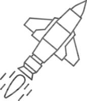 Illustration von Rakete Symbol im eben Stil. vektor