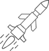 isoliert Rakete oder Rakete Symbol im eben Stil. vektor