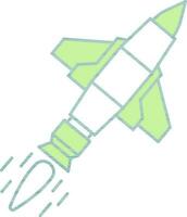 Illustration von Rakete Symbol im eben Stil. vektor