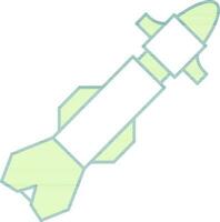 isoliert Rakete Symbol im eben Stil. vektor