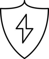 elektrisch Schild Symbol im Gliederung Stil. vektor