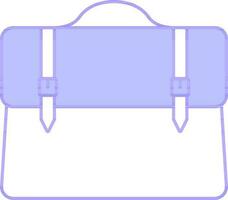 blå och vit kontor väska ikon i platt stil. vektor