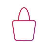 Einkaufen Tasche Gradient Symbol Vektor Illustration