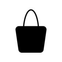 handla väska fylla ikon symbol vektor. svart glyf handla väska ikon vektor