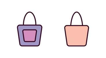 Einkaufen Tasche Symbol Vektor Illustration. Einkaufen Tasche geradlinig Farbe Symbol