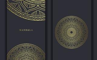 Mandala-Vektor mit Hochzeitseinladungsschablone vektor