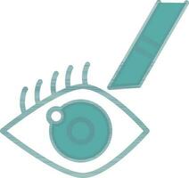 Auge Einschnitt Symbol im Grün und Weiß Farbe. vektor