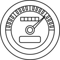 Schlaganfall Stil Tachometer Symbol oder Symbol. vektor