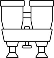 Fernglas Symbol im schwarz Linie Kunst. vektor