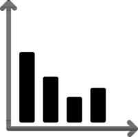 Graph Diagramm Glyphe Symbol oder Symbol. vektor