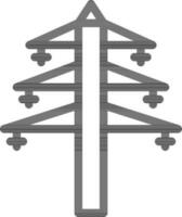 Pylon Symbol im schwarz Linie Kunst. vektor