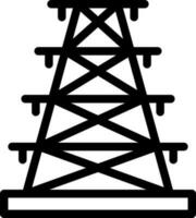 hoch Stromspannung elektrisch Turm Symbol. vektor