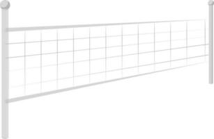 Volleyball oder Badminton Netz Element im grau Farbe. vektor