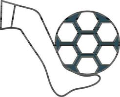 Illustration von trete Fußball Symbol im Blau und Weiß Farbe. vektor