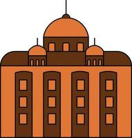 st.peters basilika ikon i brun och orange Färg. vektor