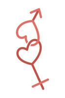 Valentinstag Tag Element Illustration isoliert auf Weiß Hintergrund. Valentinstag Symbol. Rosa Valentinstag Element. Vorlage zum Aufkleber Bausatz, Gruß, Glückwunsch, Einladungen, Planer. vektor