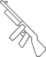 Gewehr Symbol im schwarz Linie Kunst. vektor