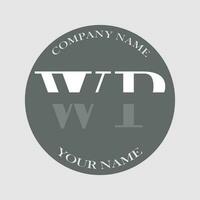 Initiale wp Logo Brief Monogramm Luxus Hand gezeichnet vektor