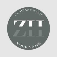 Initiale zh Logo Brief Monogramm Luxus Hand gezeichnet vektor