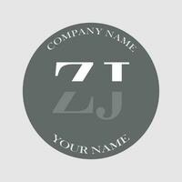 Initiale zj Logo Brief Monogramm Luxus Hand gezeichnet vektor